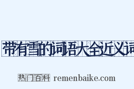 带有雪的词语大全近义词是什么意思的图片